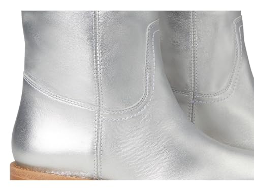 Steve Madden Women's Riggs Knee High Boot, Silver Leather, 7.5
