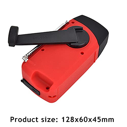 RGW Zonne-radio,Hand Crank Radio,Multifunctionele Hand Crank Solar Dynamo Aangedreven Am/Fm/Noaa Weer Radio Emergency Led Zaklamp Lamp Power Bank Voor Mobiele Telefoon Rood - Image 3