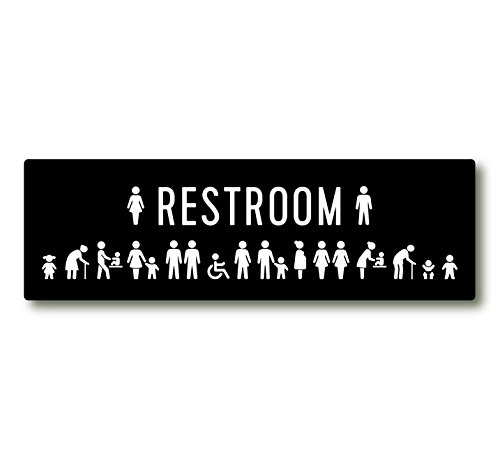 All Gender Restroom Sign with Including Mens' Changing Table Icon/Transgender