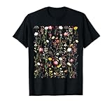 Vintage Inspired Flower Botanical Graphic T-Shirt