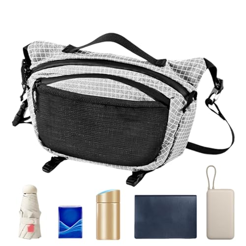 Sac banane pour homme imperméable gris idéal pour la randonnée et le cyclisme
