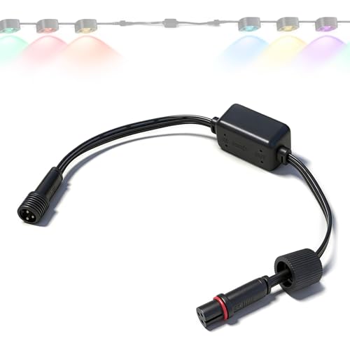 for Govee Permanent Outdoor Lights Pro Driver Module Signal Booster, Voltage Transformer Supports Up to 200ft, Compatible with H706A/H706B/H706C, IP68 Waterproof, Easy Install (Black)