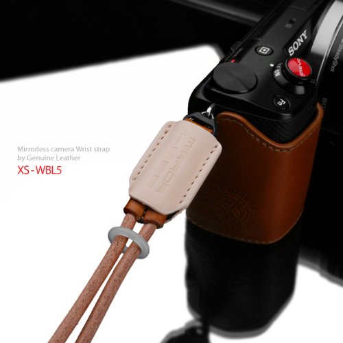 Gariz Genuine Leather Xs-Wbl5 Camera Hand Strap For Mirrorless And Other Types Of Digital Camera, Tan Beige + Natural #TOP1
