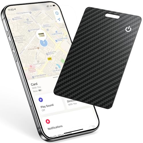 Smart Air Tracker Karte Tag, Wiederaufladbarer Wallet Tracking Card Kompatibel mit Apple Wo ist? APP (nur iOS), Geldbörsen Finder Thin 1.7mm für Reisekoffer/Geldbeutel/Koffer/Taschen