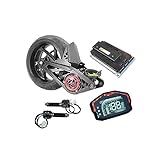 HEXEH Mid Drive Motor Kit Electric Bike Conversion Q-S-Motor 14x6.0inch 4KW 138 90H 72V PM-SM Mid Drive Motor Assembly with Vo-tol Controller for Electric Motorcycle (Color : Total Assembly)