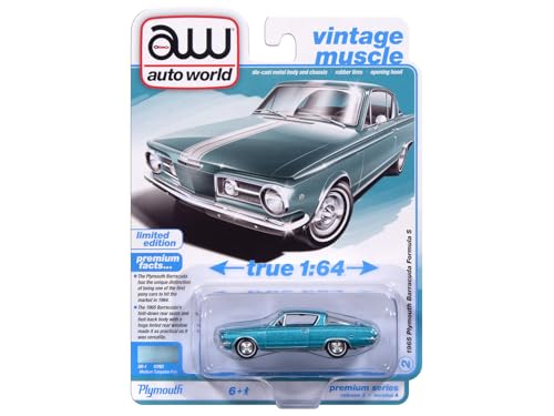 Modelo a escala 1:64 Barracuda Formula S 1965 Turquesa miniatura 3