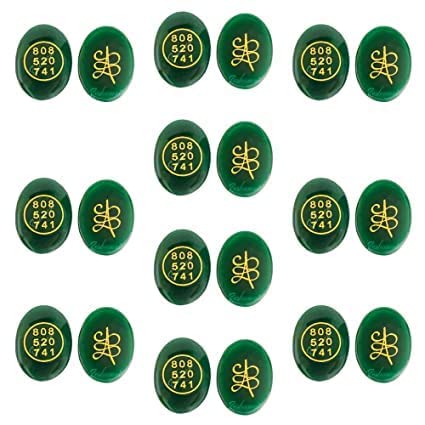 Image of Pre-Energized Green Jade Zibu Coin for Abundance in Strong Relations, Good Luck & Money matters Certified. Angle No. & Zibu Symbol of Abundance. Natural Cabochon Oval Shape Feng Shui Money Coin Both Side 10 Pc