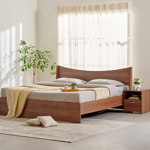 Image of Home Centre Helios Alton King Bed with Bedside Table