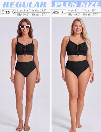 Image of BMJL Womens High Waisted Bikini Sets Tummy Control Swimsuit Swim Suit 2026
