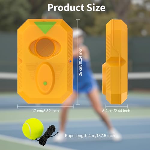 Image of Tennis Trainer Rebound Ball with 3 String Balls, Portable Tennis Training Tool Suitable for Beginners Sport Exercise-Blue