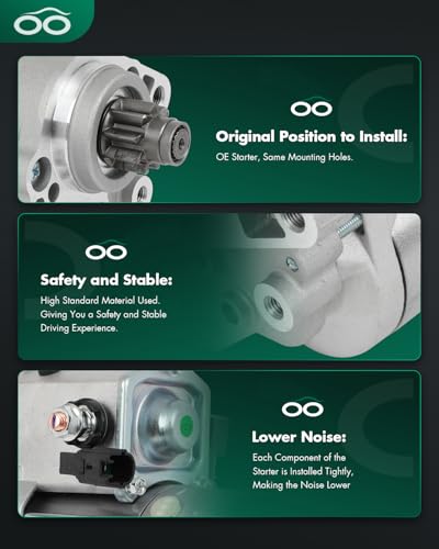 Image of SCITOO Starter Motor fit for Lexus for GX470 4.7L 2003-2009,for Lexus for LX470 4.7L 1998-2007,for Toyota for 4Runner 4.7L 2003-2009 Replacement Starter 17748