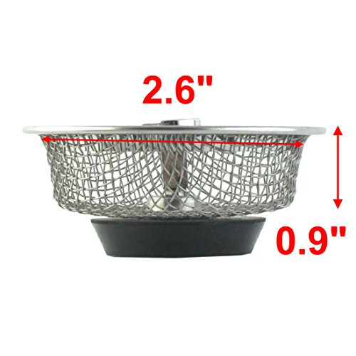Colador de fregadero de acero inoxidable 8.5 cm 2 piezas miniatura 2