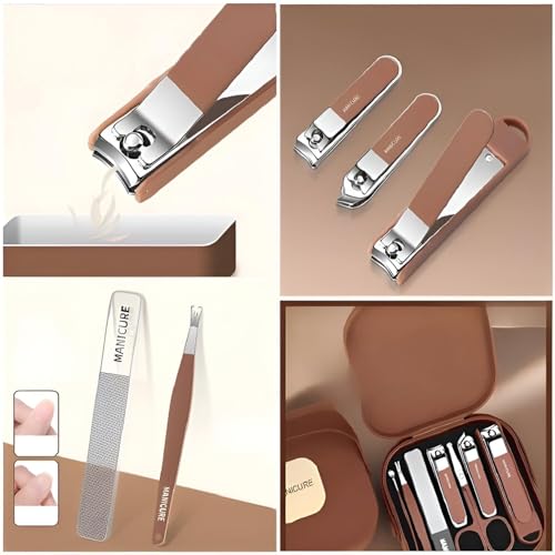 Image of Travel Nail Grooming Kit 8-in-1 Stainless Steel Manicure Set