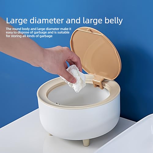 Caneca de basura mini de escritorio con tapa, 2L miniatura 3