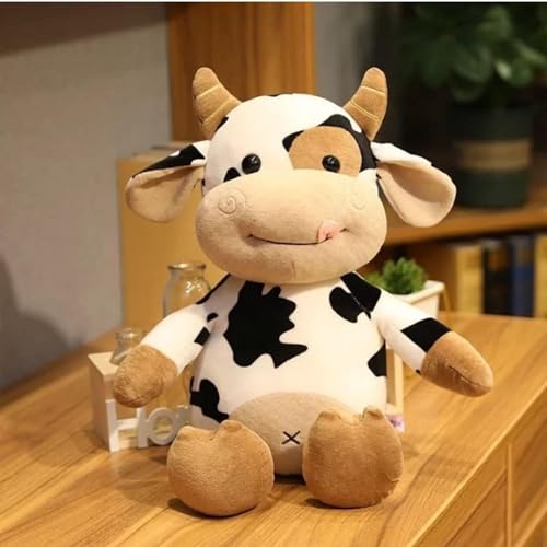 Image of Fusked Flufies Cow Soft Toys for Kids - 25 cm Soft and Safe Kids Toys - Plush Cute Soft Toys for Baby Girl and Boys Birthday Gifts