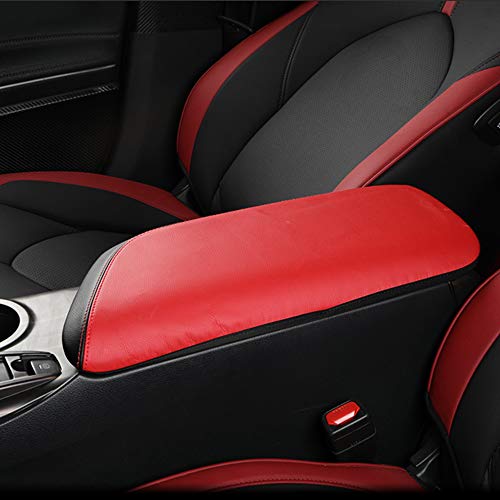 INTGET Car Center Console Armrest Cover for Toyota Camry Accessories 2018-2024 2019 2020 2021 2022 2023 Interior Camry SE/XSE Arm Rest Seat Cover Middle Console Box Lid Protector (New Black with Red) by INTGET - Image 2