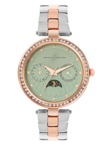 French Connection Analog Green Dial Women's Metal Watch-Fcn017D
