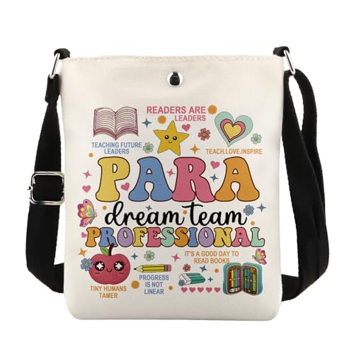 MAOFAED Paraprofessional Gift， Teacher Aide Gifts， Para Appreciation Gifts， Paraprofessional Dream Team Crossbody Bag (dream team paraXK)