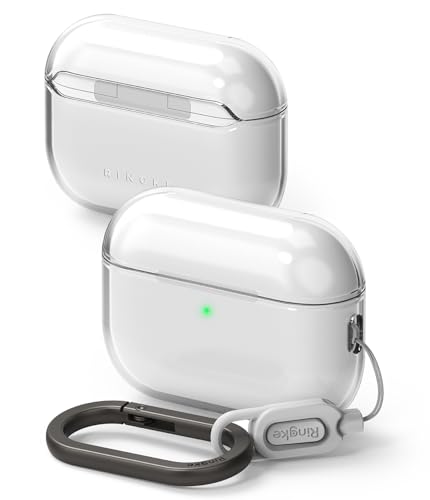Image of Ringke Air case for Airpods Pro 3 with Carabiner [Soft & Flexible TPU] Slim Transparent Shockproof Protective Cover, Supports Wireless Charging - Clear