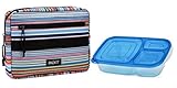 PackIt Freezable Bento Box Set: Freezable Sleeve and Reusable Bento Box Container, Blanket Stripe