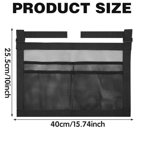 CYUXING Ping Pong Paddle Storage Bag with Mesh Storage Bag, Simple Black Ping Pong Accessories for Balls & Paddles, Sports Holder Supplies with Straps Easy to Install