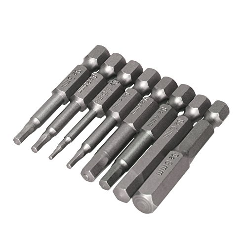 Yakamoz 8Pcs Magnetic Inner Hexagon Hex Head Drill Screwdriver Bits Set With 1/4 Inch Hex Shank | 2 Inch Length #TOP12