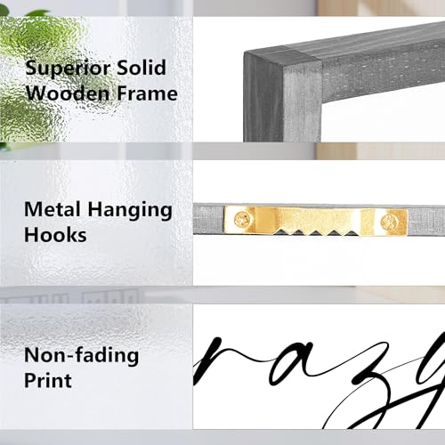 Heiple Family Wall Decor 11"x14" Framed Wooden Wall Sign for Home Decor Farmhouse Vintage Rustic Living Room Minimalist Family Wall Art (Gray, 11”x14”) by Heiple - Used condition - Image 4