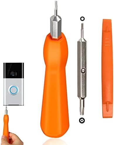 Ring Doorbell Screwdriver,Ring Screwdriver Bit Set for Battery Change & Wifi Password Reset Access,Ring Screwdriver for All Doorbells include Video Doorbell, Video Doorbell 2, Pro and Elite (Orange)