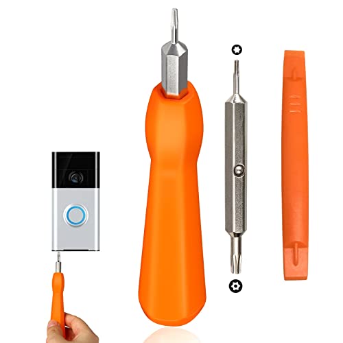 Ring Doorbell Screwdriver,Ring Screwdriver Bit Set For Battery Change & Wifi Password Reset Access,Ring Screwdriver For All Doorbells Include Video Doorbell, Video Doorbell 2, Pro And Elite (Orange) #TOP2