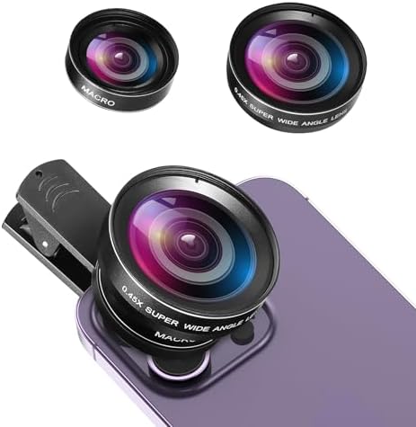 AMIR Phone Camera Lens, 0.45X Super Wide Angle Lens for iPhone Le...
