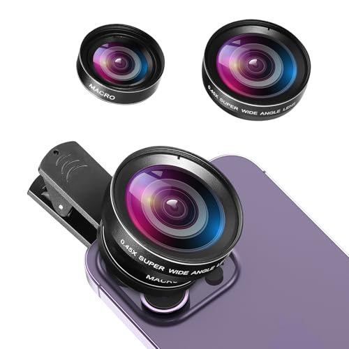AMIR Phone Camera Lens, 0.45X Super Wide Angle Len for