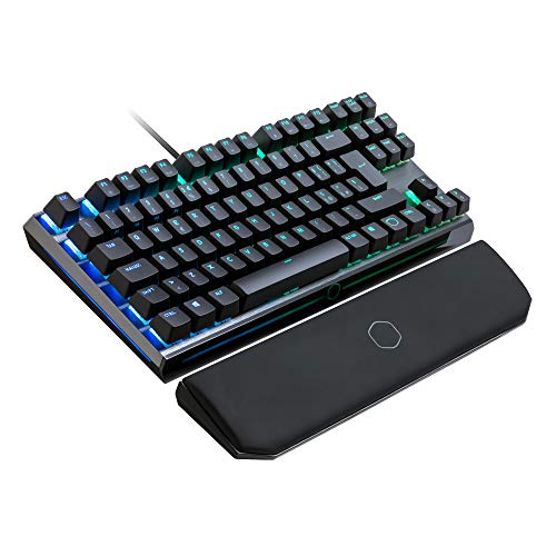 USB MasterKeys MK730 Tastiera Gaming Meccanica – Floating Switch RGB, Piastra in Alluminio Spazzolato, Poggia Polso Magnetico – TKL Layout Italiano, Cherry MX Red - Tastiera gaming - Immagine 1