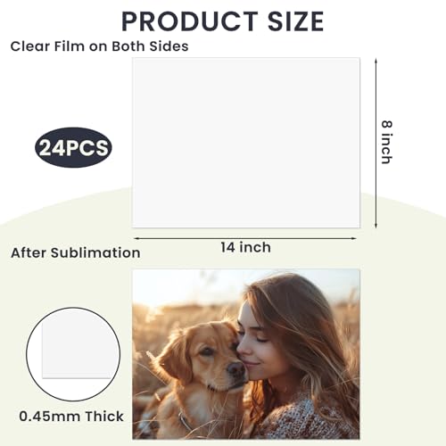 AceSubli 24 Pcs Metal Sublimation Photo Blanks 8x14 Inch, Aluminum Sign Blanks Bulk Products 0.45mm Metal Sublimation Aluminum Sheets for DIY Photo Sign Gifts Indoor Outdoor Decor by AceSubli - Used condition - Image 2