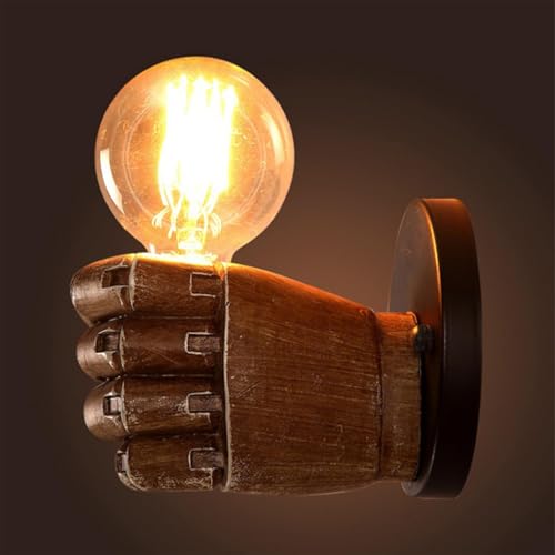 Image of Aomesinc Vintage Wall Sconce Industrial Hand Shaped Wall Light Fixture Edison Lamp Fixture Indoor for Bedroom Kitchen Restaurant Farmhouse(Left)