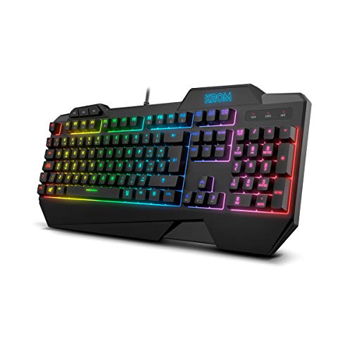 KROMKRUSHER - NXKROMKRSHRSP - Combo Gaming Keyboard + Mouse - Podświetlana klawiatura półmechaniczna, mysz z czujnikiem optycznym 6400 DPI LED 6 kolorów