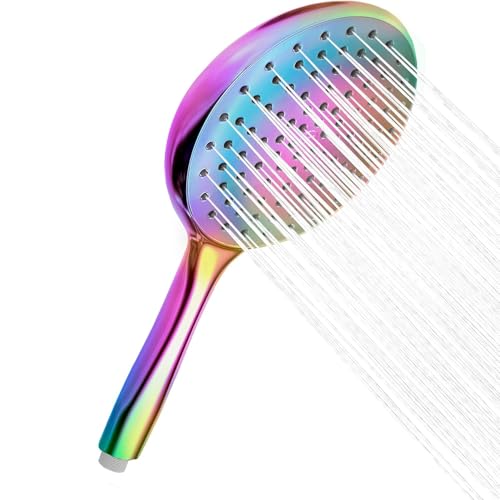 SparkPod High Pressure Handheld Shower Head with Hose- Huge 6-Inch Face- Rain Shower with Extra Long 6 ft. Hose and Premium Adjustable Bracket- Luxury Design -Tool-less 1-Min Installation (C