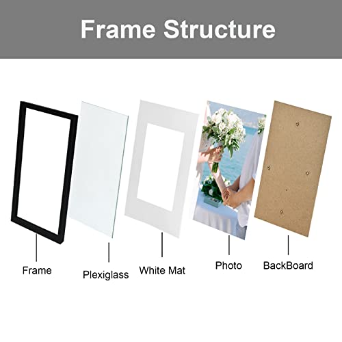 Mecto 11X17 Frame Without Mat Set Of 6 Family Picture Frames Collage Wall Decor Document Certificate Frames To Display Pictures 9 X 15 With Mat Hanging Picture Frames, Black #TOP5