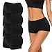 Uizuooy 4er Pack Damen Boxershorts Pantys Seamless Slips Damen Atmungsaktiv Panties Weich Stretch Frauen Unterwäsche Mikrofaser ohne Seitennähte Schwarz BL S/M