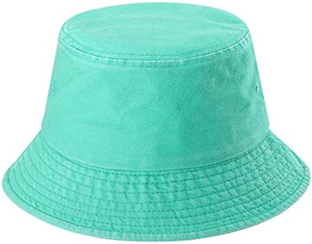 Bucket Hat, Summer Travel Beach Sun Hat, Bucket Hat for Women Men Cotton Unisex Packable Fisherman hat Outdoor Cap Lake Blue