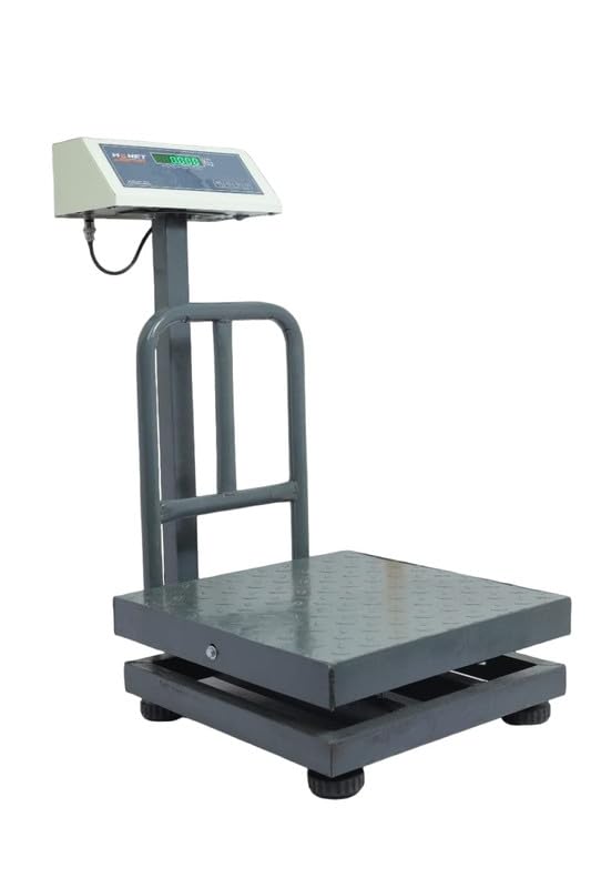 Image of MONET Platform Weighing Scale | Green Display Light | For Industrial And Commercial Use | Size 400X400 MM | 150kg Weight Limit With 10g Accuracy