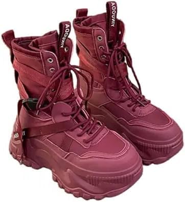 High-top Women's Shoes, Dad Shoes, Women's Autumn and Winter Popular Boots, Thick-Soled High-Heeled Short Boots