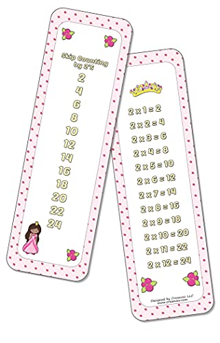 Marque-pages de table de multiplication princesse Creanoso pour apprendre à compter