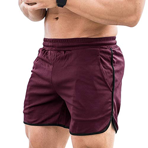 Homesen Calções de fitness masculinos de secagem rápida para academia de praia calções de verão para