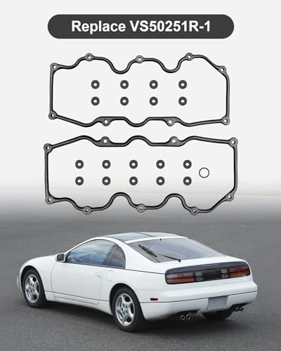 Image of VS50251R Valve Cover Gasket Fit for Nissan 200SX Infiniti M30 Mercury | Fit for Nissan 200SX 300ZX D21 Frontier Maxima Pathfinder Pickup Quest, Fit for Infiniti M30 QX4, Fit for Mercury Villager