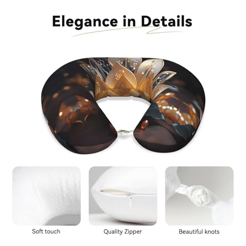 Almohada de viaje de espuma viscoelástica blanca U miniatura 3