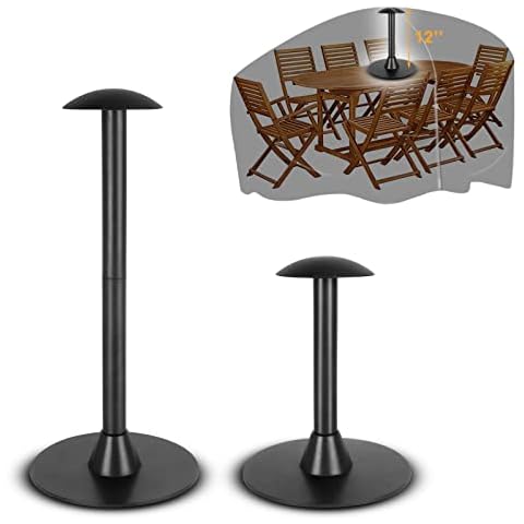 TBTeek Outdoor Patio Furniture Set Covers Support Pole System, Adjustable Pole System for 12'' or 20'' inch, Prevent Water Pooling and Collecting Debris, Fits All Patio Furniture Set Covers Cover