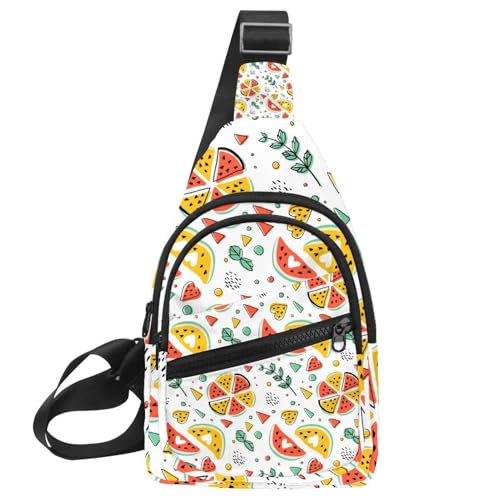 Bolso bandolera de sandía con ajuste cruzado para el pecho y diseño ergonómico