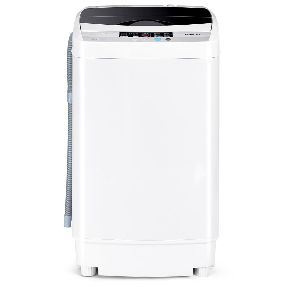 GYMAX 250-310 W Lavatrice Completamente Automatica, con Centrifuga con Capacità di 4,5 kg, Mini Lavatrice Multifunzione Compatta, 50 x 50 x 85 cm, Bianco