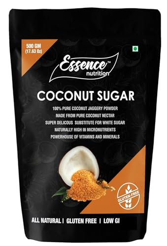 Image of Essence Nutrition Unrefined Pure Coconut Sugar (1 Kg - 500gm x 2) - 100% Pure Coconut Sugar [All Natural]