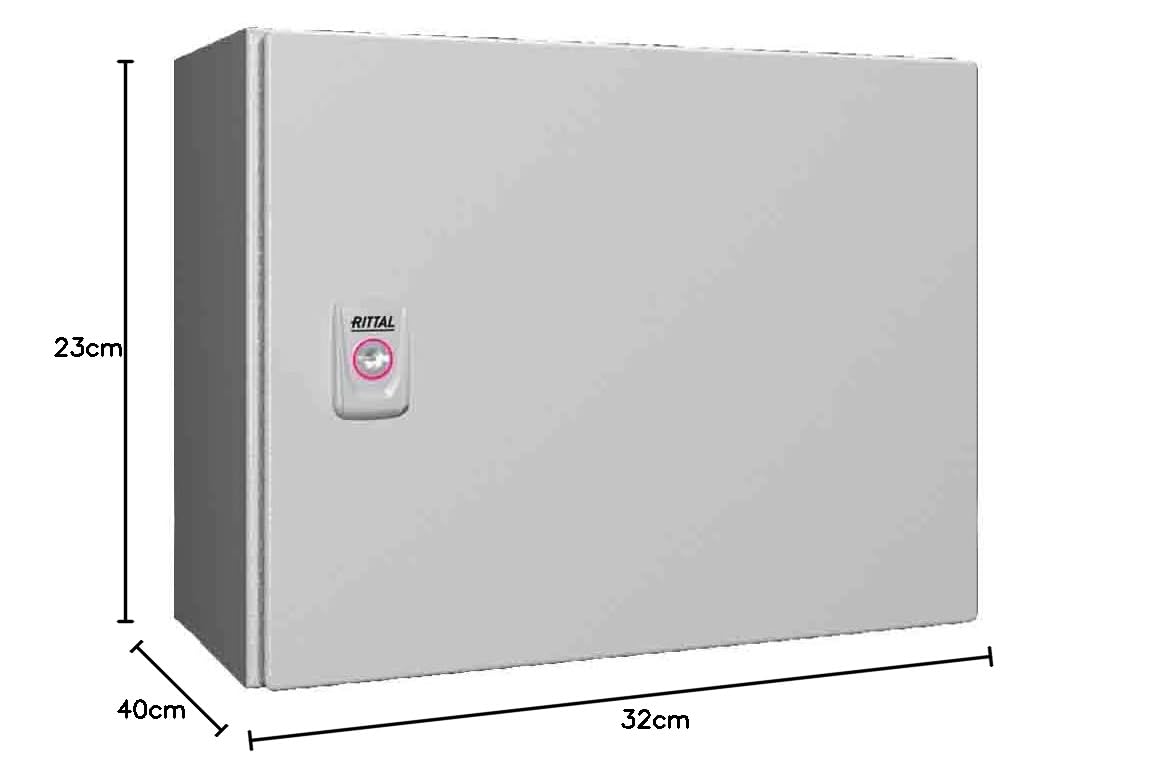 Rittal AX Stahlblech-Gehäuse 600x760x210mm – Kompakt, IP66, RAL7035 – Für Industrie Und Server